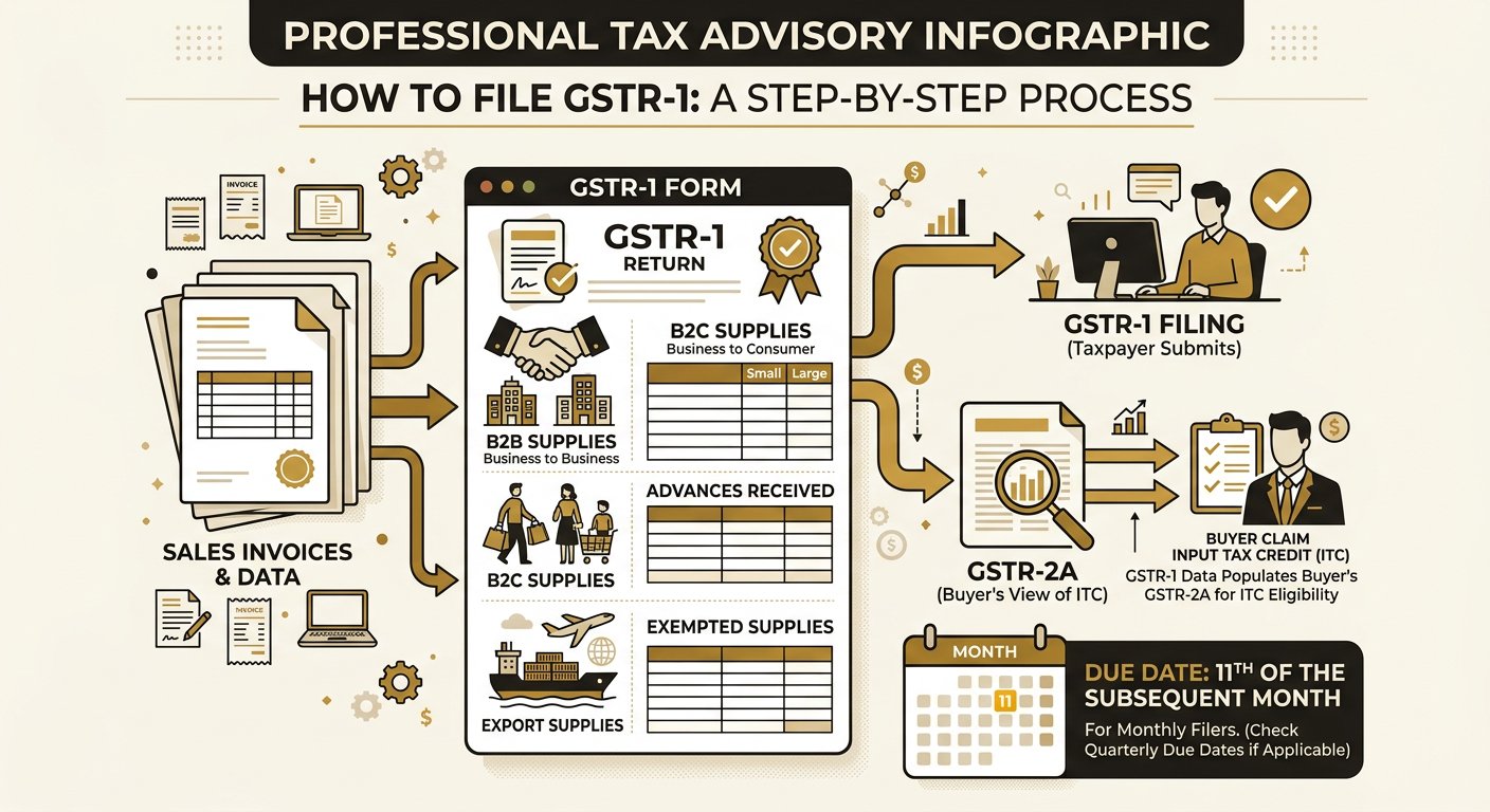 How to File GSTR-1 -- Outward Supplies Return Guide